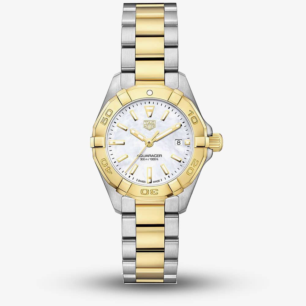Tag Heuer Aquaracer Mother of Pearl Dial Two Tone Steel Strap Watch for Men - WBD1420.BB0321 Buy Now By Tag Heuer