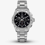 Tag Heuer Aquaracer Chronograph Black Dial Silver Steel Strap Watch for Men - CAY1110.BA0927 Buy Now By Tag Heuer