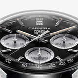 Tag Heuer Carrera Automatic Chronograph Black Dial Black Leather Strap Watch for Men - CBS2210.FC6534 Buy Now By Tag Heuer