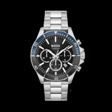 Hugo Boss Troper Chronograph Black Dial Silver Steel Strap Watch For Men - 1514101 Buy Now By Hugo Boss