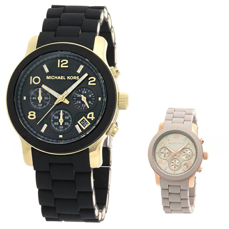 Michael Kors Runway Chronograph Black Dial Black Silicone Strap Watch For Women - MK7385 Buy Now By Michael Kors