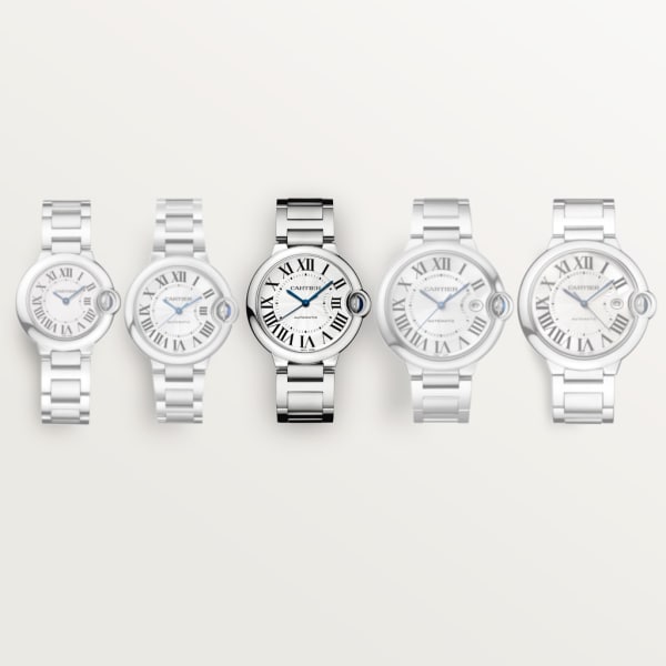 Cartier Ballon Bleu De Cartier Silver Dial Silver Steel Strap Watch for Women - WSBB0048 Buy Now By Cartier