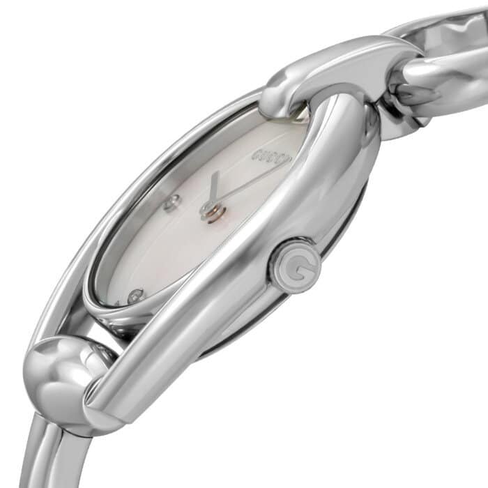 Gucci Horsebit Collection Diamonds Mother of Pearl Dial Silver Steel Strap Watch For Women - YA139506 Buy Now By Gucci