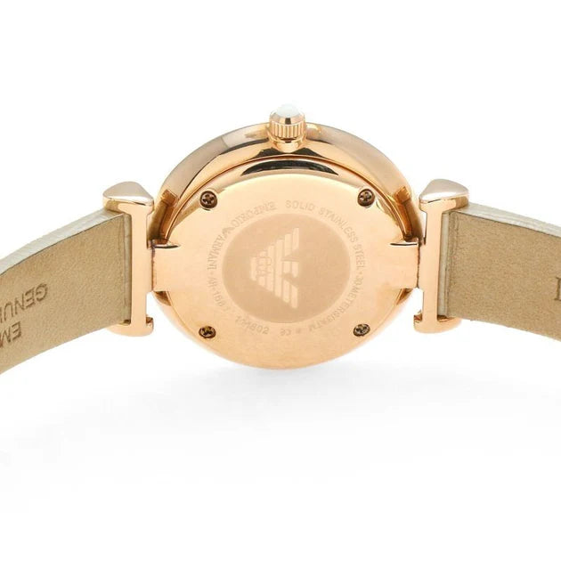 Emporio Armani Arianna Mother of Pearl Dial Pink Leather Strap Watch For Women - AR11199 Buy Now By Emporio Armani