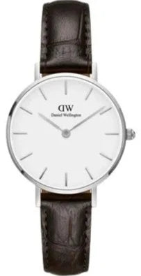 Daniel Wellington Classic Petite York White Dial Brown Leather Strap Watch For Women - DW00100244 Buy Now By Daniel Wellington