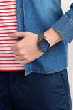 Fossil Neutra Chronograph Blue Dial Silver Mesh Bracelet Watch for Men - FS5383 Buy Now By Fossil
