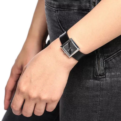 Calvin Klein Mark Black Dial Black Leather Strap Watch for Women - K3R231C1 Buy Now By Calvin Klein