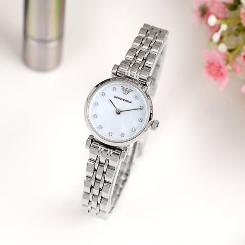 Emporio Armani Gianni Blue Dial Silver Steel Strap Watch For Women - AR1961 Buy Now By Emporio Armani