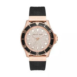 Michael Kors Everest Analog Rose Gold Dial Black Silicone Strap Watch For Women - MK7358 Buy Now By Michael Kors