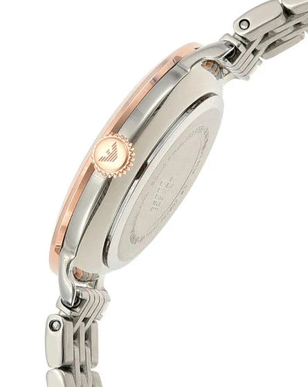 Emporio Armani Modern Slim Analog Mother of Pearl Dial Two Tone Steel Strap Watch For Women - AR11157 Buy Now By Emporio Armani