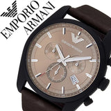 Emporio Armani Sportivo Chronograph Beige Dial Brown Leather Strap Watch For Men - AR6078 Buy Now By Emporio Armani