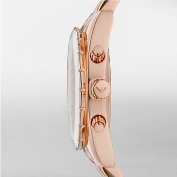 Emporio Armani Sportivo White Dial Rose Gold & White Steel Strap Watch For Women - AR5942 Buy Now By Emporio Armani