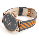 Emporio Armani Kappa Quartz Grey Dial Two Tone Nylon Strap Watch For Men - AR11014 Buy Now By Emporio Armani