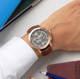 Michael Kors Ryker Analog Gray Dial Brown Leather Strap Watch For Men - MK8519 Buy Now By Michael Kors