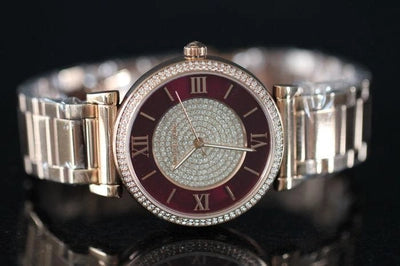 Michael Kors Catlin Quartz Rose Gold Dial Rose Gold Steel Strap Watch For Women - MK3412 Buy Now By Michael Kors