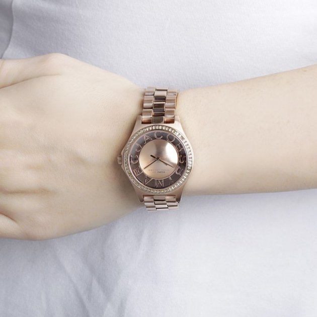 Marc Jacobs Henry Transparent Rose Gold Dial Rose Gold Steel Strap Watch for Women - MBM3339 Buy Now By Marc Jacobs