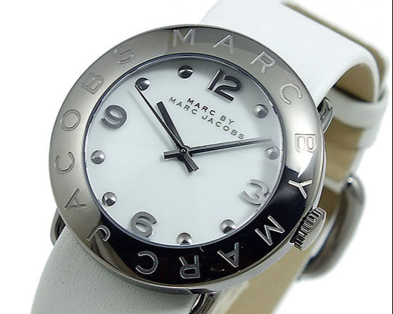 Marc Jacobs Blade White Dial White Leather Strap Watch for Women - MBM1223 Buy Now By Marc Jacobs