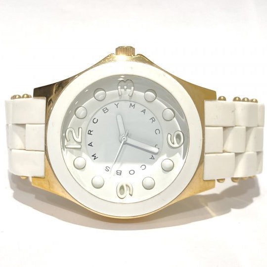 Marc Jacobs Pelly White Dial White SIlicone Strap Watch for Women - MBM2525 Buy Now By Marc Jacobs