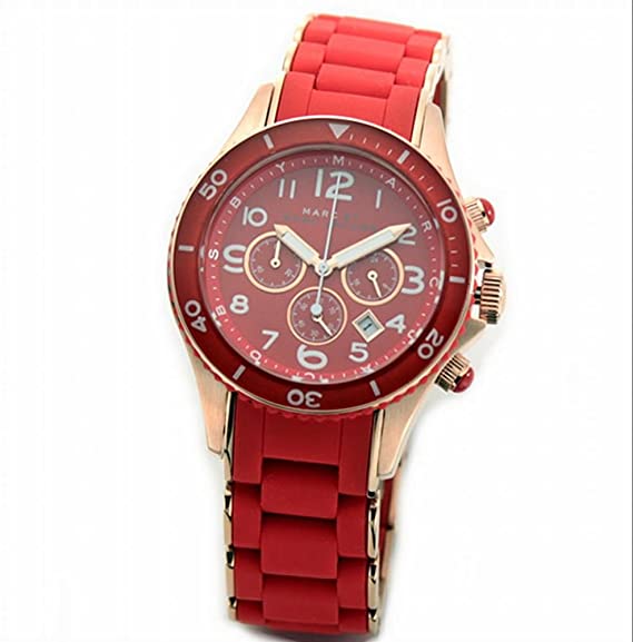 Marc Jacobs Rock Chronograph Red Dial Red Silicone Strap Watch for Women - MBM2577 Buy Now By Marc Jacobs
