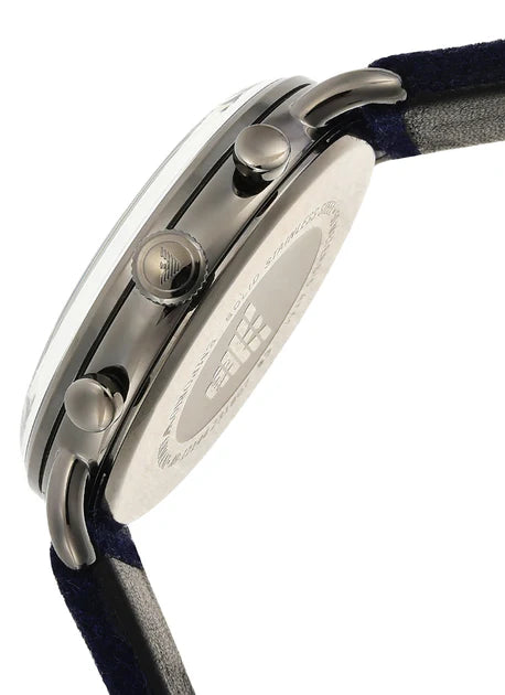 Emporio Armani Aviator Quartz Grey Dial Blue Fabric Strap Watch For Men - AR11144 Buy Now By Emporio Armani