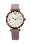 Emporio Armani Gianni Mother of Pearl Dial Purple Leather Strap Watch For Women - AR11003 Buy Now By Emporio Armani