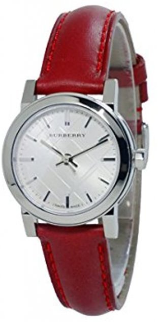 Burberry The City Silver Dial Red Strap Watch for Women - BU9232 Buy Now By Burberry