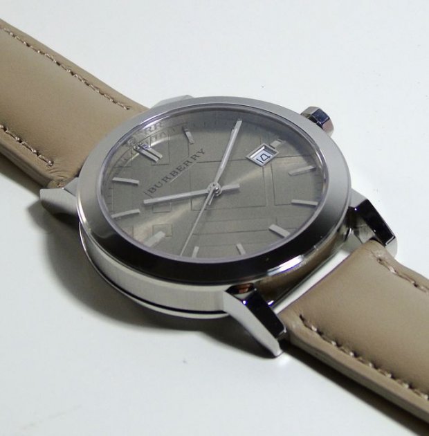 Burberry The City Silver Dial Beige Leather Strap Unisex Watch - BU9010 Buy Now By Burberry