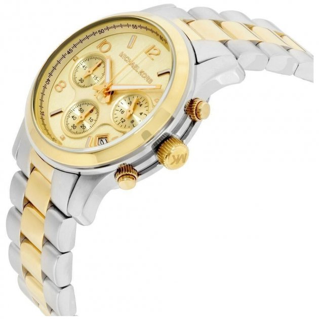 Michael Kors Runway Gold Dial Two Tone Steel Strap Watch for Women - MK5137 Buy Now By Michael Kors