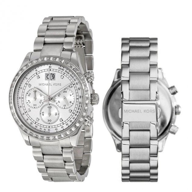 Michael Kors Brinkley Diamonds Silver Dial Silver Steel Strap Watch for Women - MK6186 Buy Now By Michael Kors