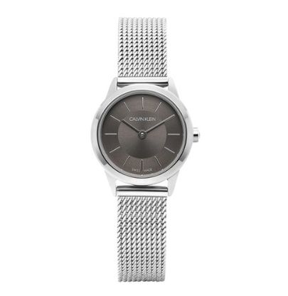 Calvin Klein Minimal Grey Dial Silver Mesh Bracelet Watch for Women - K3M23124 Buy Now By Calvin Klein