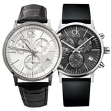 Calvin Klein Post Minimal White Dial Black Leather Strap Watch for Men - K7627120 Buy Now By Calvin Klein