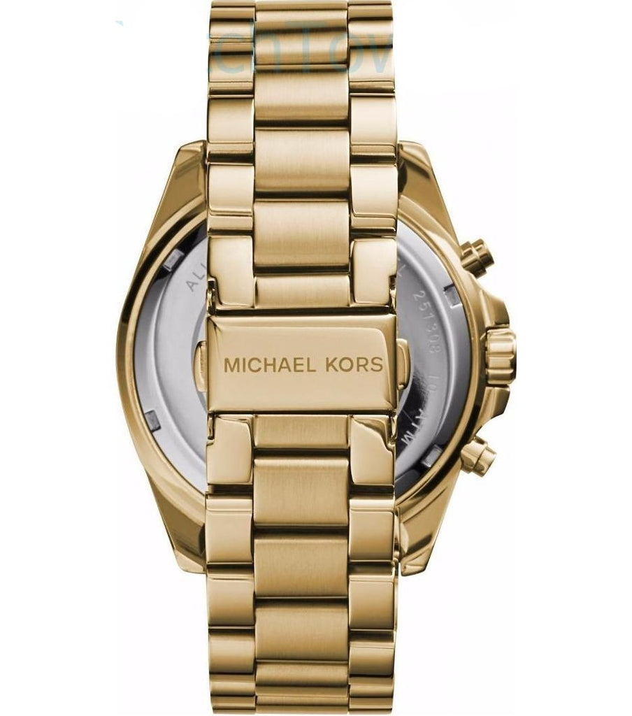 Michael Kors Bradshaw Chronograph Blue Dial Gold Steel Strap Watch For Women - MK5975 Buy Now By Michael Kors