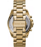 Michael Kors Bradshaw Chronograph Blue Dial Gold Steel Strap Watch For Women - MK5975 Buy Now By Michael Kors