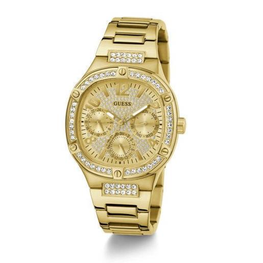 Guess Duchess Quartz Gold Dial Gold Steel Strap Watch For Women - GW0558L2 Buy Now By Guess