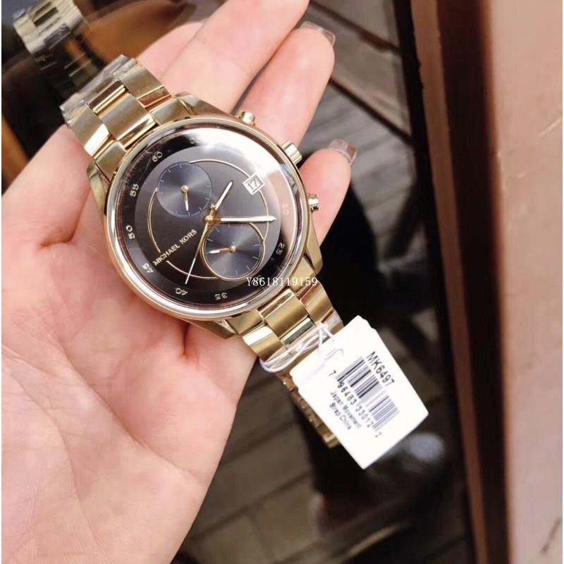 Michael Kors Blair Quartz Black Dial Gold Steel Strap Watch For Women - MK6497 Buy Now By Michael Kors