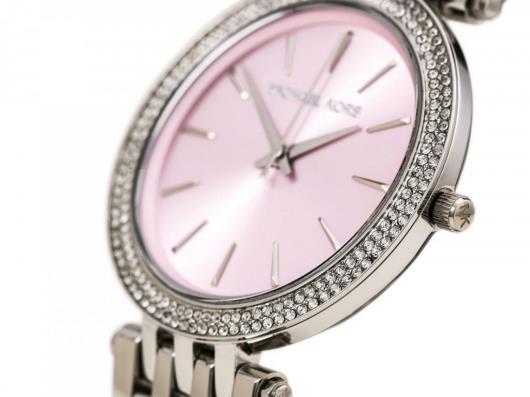 Michael Kors Darci Crystal Pink Dial Silver Stainless Steel Strap Watch for Women - MK3352 Buy Now By Michael Kors