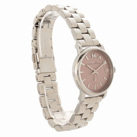 Marc Jacobs Baker Pink Dial Silver Steel Strap Watch for Women - MBM3283 Buy Now By Marc Jacobs