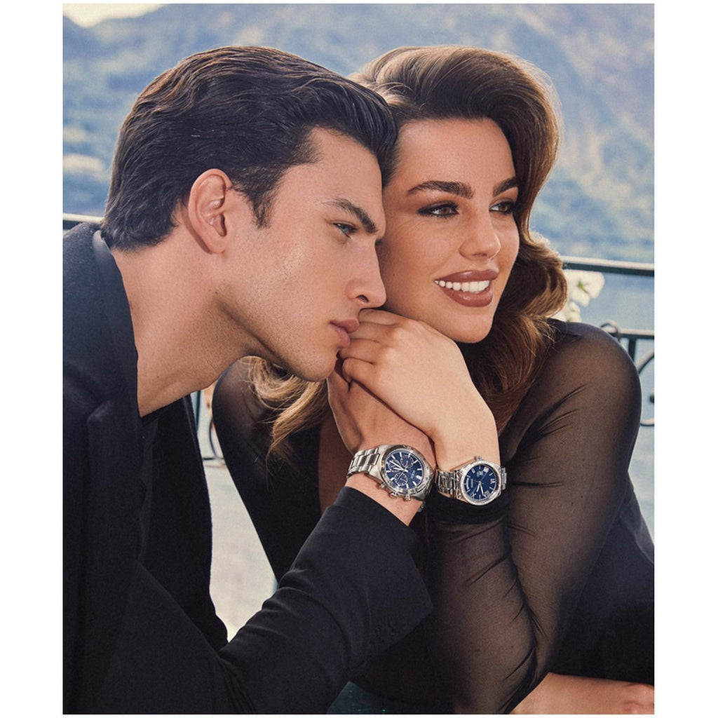 Guess Luna Diamonds Blue Dial Silver Steel Strap Watch for Women - GW0307L1 Buy Now By Guess