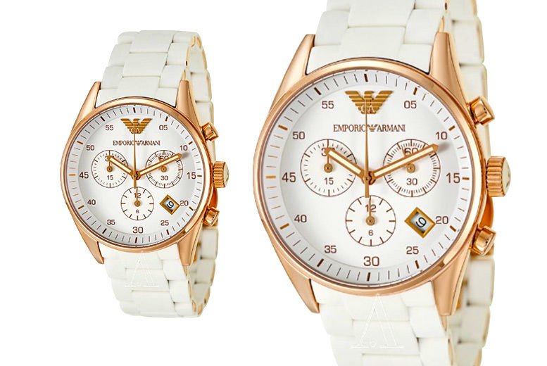 Emporio Armani Sportivo Silver Dial White Silicone Strap Watch For Women - AR5920 Buy Now By Emporio Armani