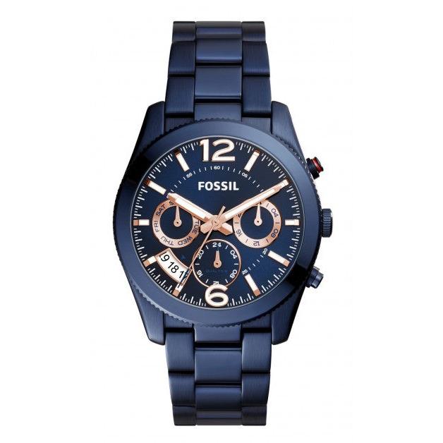 Fossil Perfect Boyfriend Multifunction Blue Dial Blue Steel Strap Watch for Women - ES4093 Buy Now By Fossil