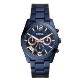 Fossil Perfect Boyfriend Multifunction Blue Dial Blue Steel Strap Watch for Women - ES4093 Buy Now By Fossil
