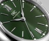 IWC Portofino Automatic Green Dial Green Leather Strap Watch for Women - IW357405 Buy Now By IWC