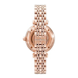Emporio Armani Gianni T-Bar Silver Dial Rose Gold Steel Strap Watch For Women - AR60023 Buy Now By Emporio Armani