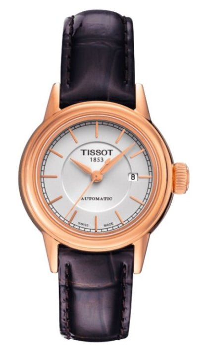 Tissot Carson Automatic White Dial Brown Leather Strap Watch For Women - T085.207.36.011.00 Buy Now By Tissot