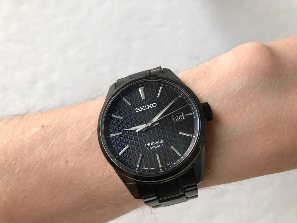 Seiko Presage Sharp Edged Series Black Dial Black Steel Strap Watch For Men - SPB229J1 Buy Now By Seiko