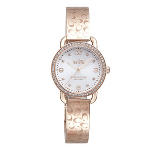 Coach Delancey Silver Dial Rose Gold Steel Strap Watch for Women - 14502355 Buy Now By Coach