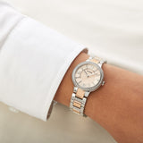 Fossil Virginia Rose Gold Dial Two Tone Steel Strap Watch for Women - ES3405 Buy Now By Fossil