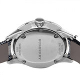 Burberry Classic Stone Silver Dial Horseberry Black Leather Strap Watch for Women - BU10103 Buy Now By Burberry