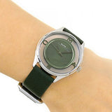 Marc Jacobs Tether Transparent Green Dial Green Leather Strap Watch for Women - MBM1378 Buy Now By Marc Jacobs