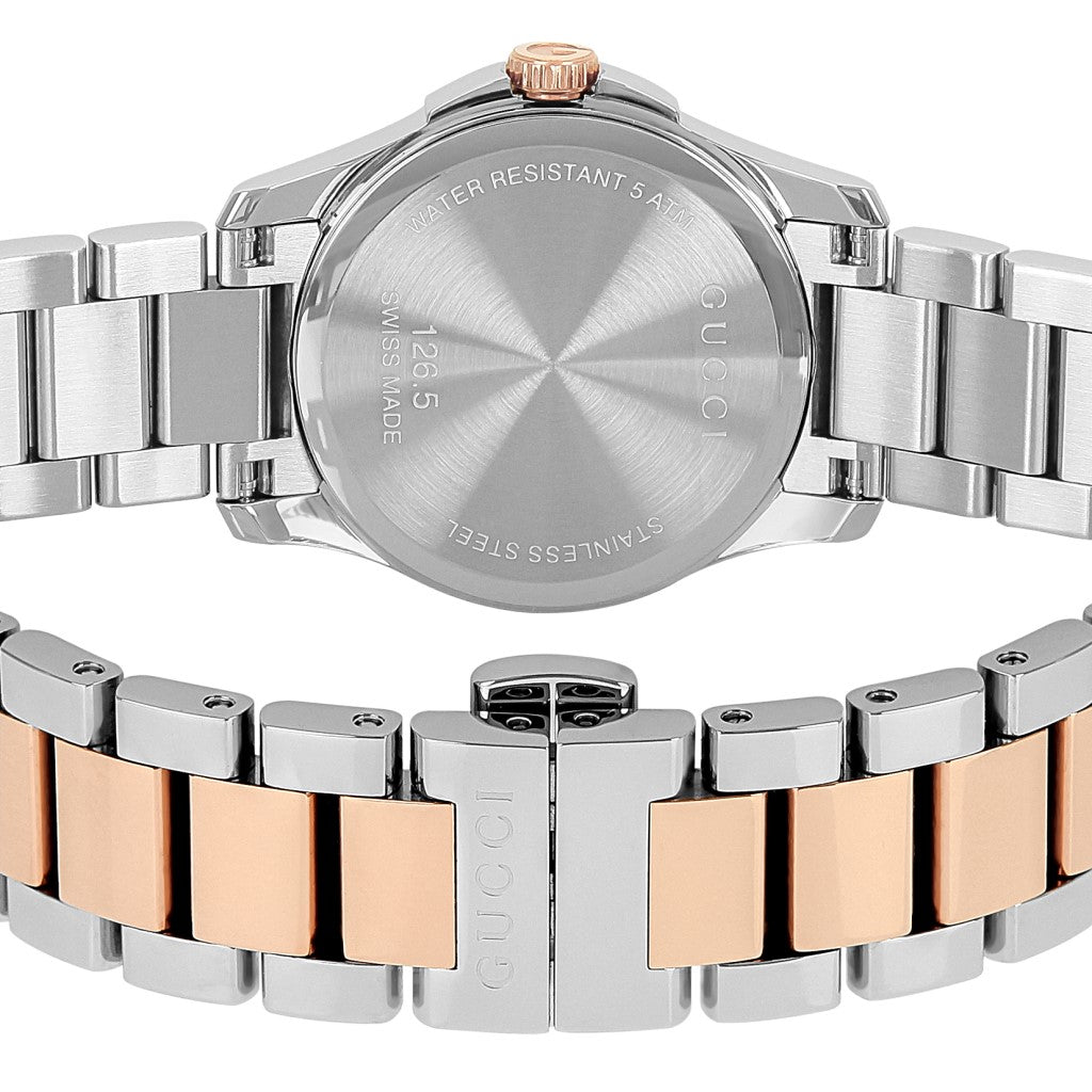 Gucci G Timeless Silver Dial Two Tone Steel Strap Watch For Women - YA126528 Buy Now By Gucci